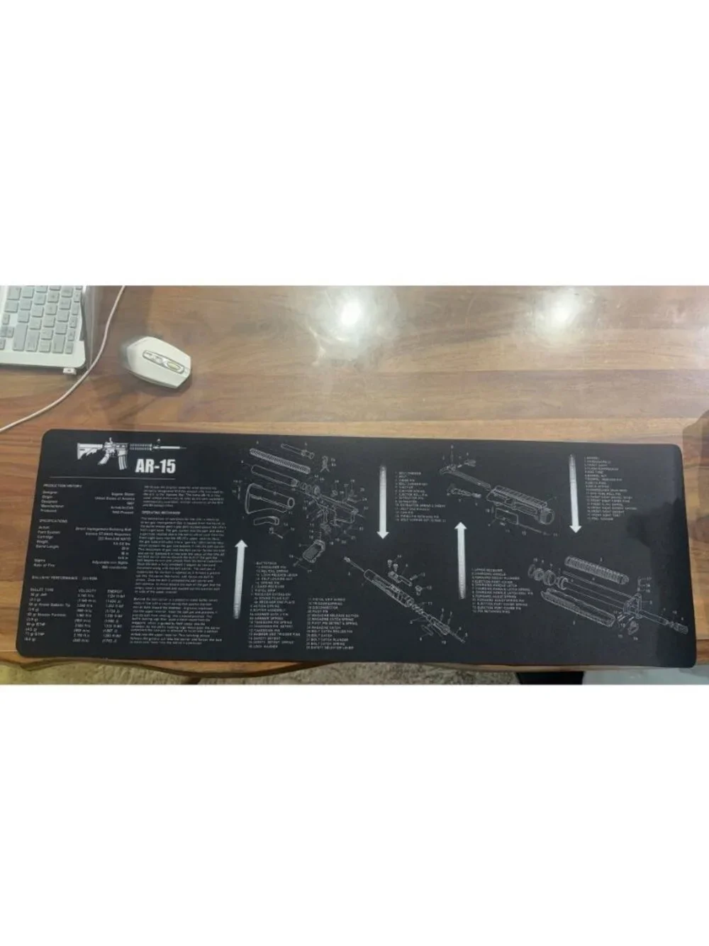 Gun Cleaning PU Leather Mat Parts Mouse Pad 31